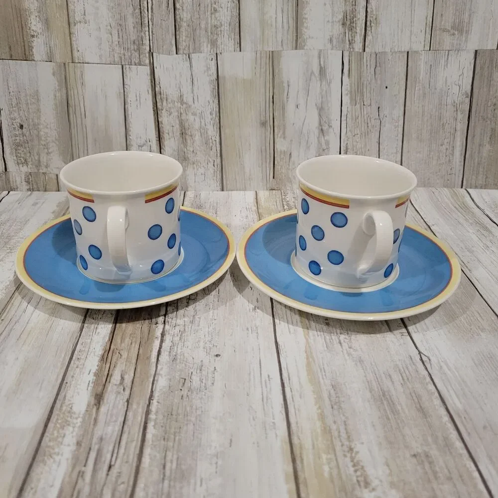 Villeroy & Boch Twist Anna  Cup And Saucer Set Of 2